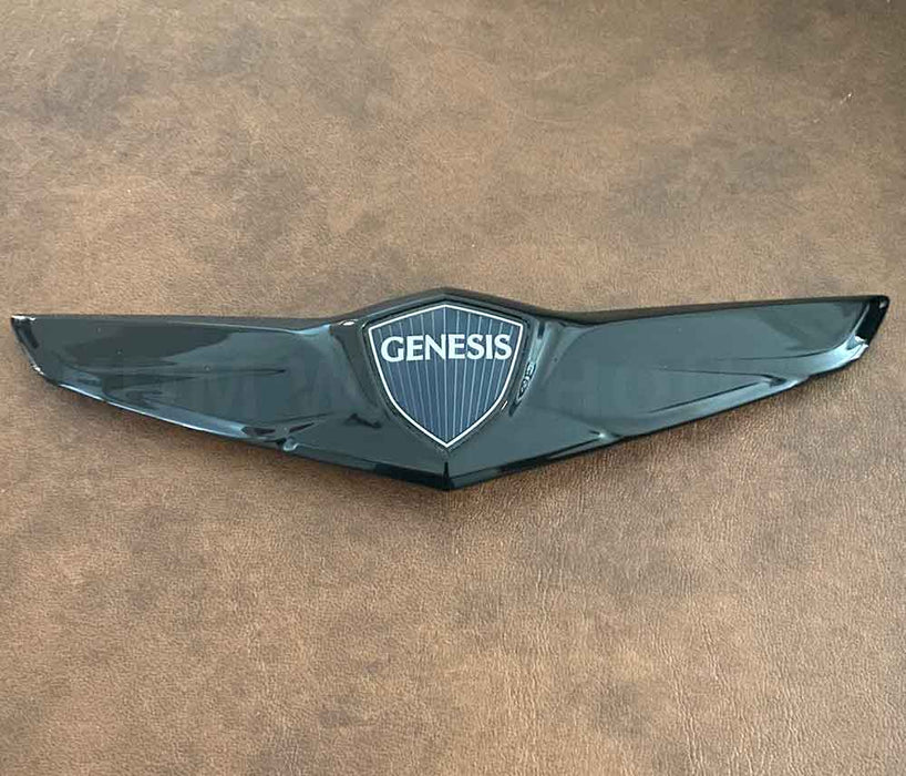 Glossy Black or Carbon Fiber Style Genesis Wing Badges and Emblems (All Generations)