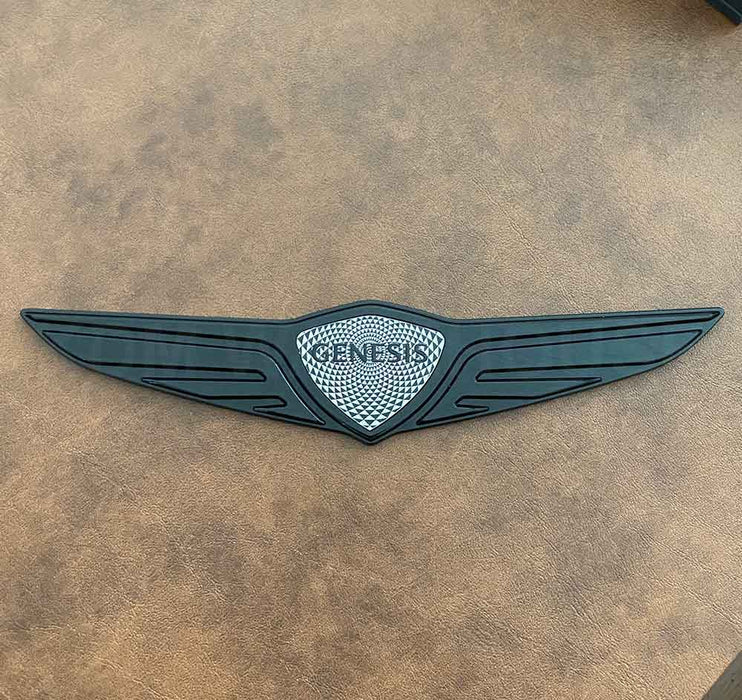 Glossy Black or Carbon Fiber Style Genesis Wing Badges and Emblems (All Generations)