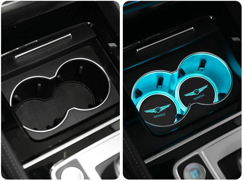 LED-Lit RGB Console Cup Holder Set (2 or 4 pieces)