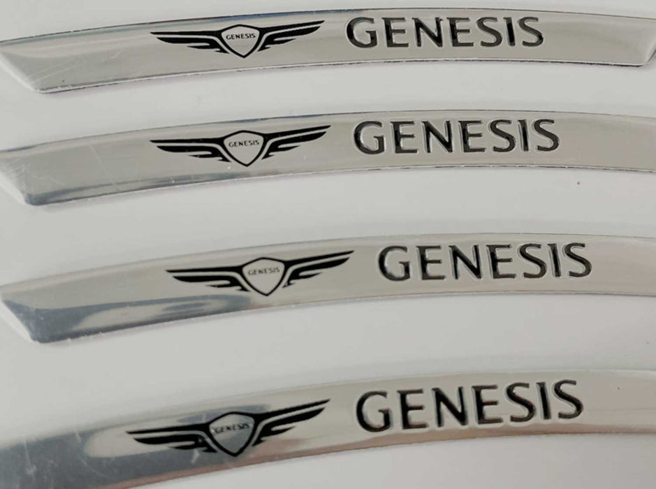 3D Wheel Hub Decal Set in Silver