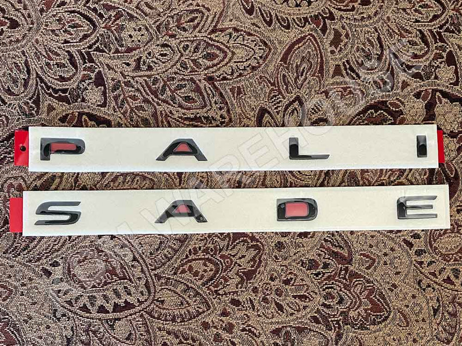 Black Hyundai Palisade Text Badge Lettering Emblem