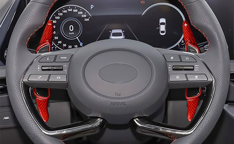 Aluminum or Carbon Fiber Paddle Shifter Extensions for Genesis G70 and Hyundai Sonata