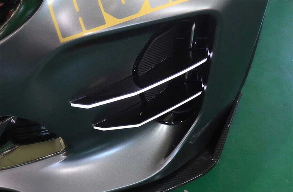 LED Lit Devil’s Claw Fog Light Bumper Canard Set for 2018-2023 Kia Stinger (NOT UK)