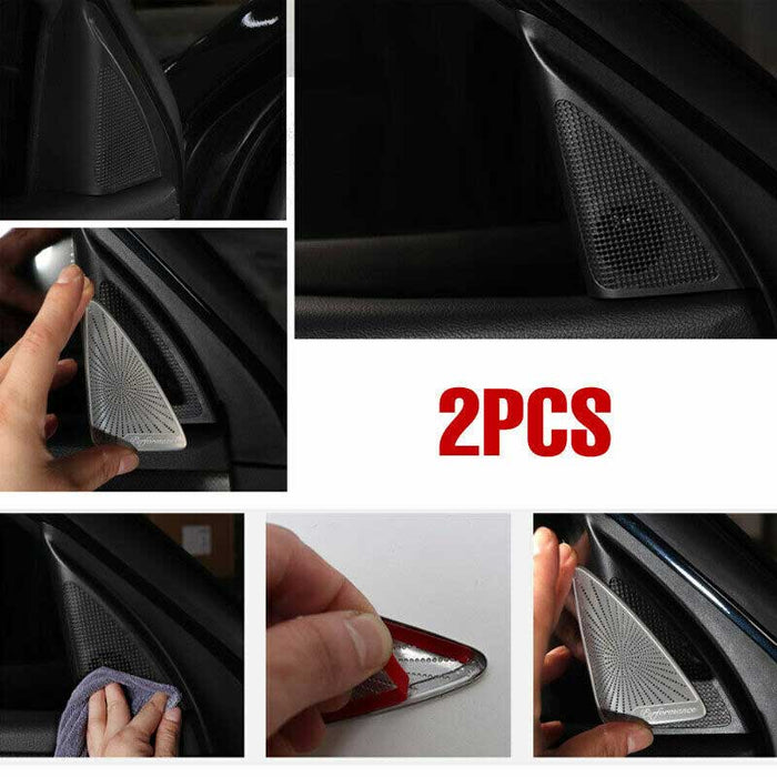 Burmester Style Stainless Steel Palisade Door Speaker Covers