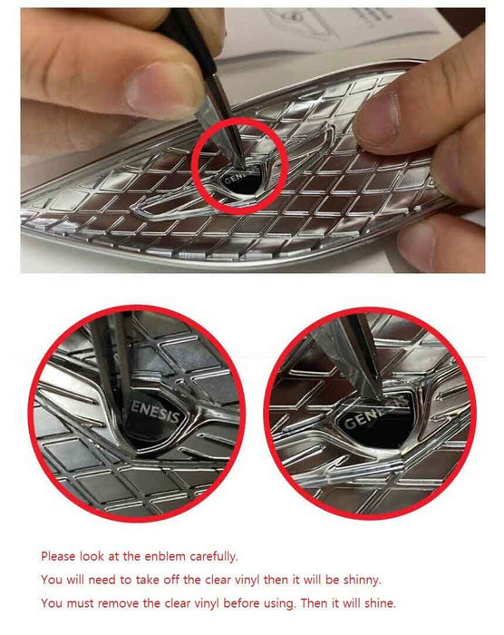 Designer Door Handle Catch Plate Set (4pcs) For 2015+ Genesis Sedan, G70, G80, GV70, GV80