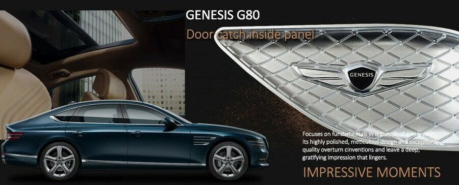 Designer Door Handle Catch Plate Set (4pcs) For 2015+ Genesis Sedan, G70, G80, GV70, GV80