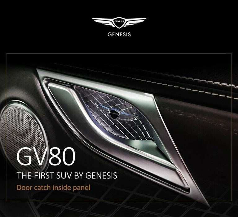 Designer Door Handle Catch Plate Set (4pcs) For 2015+ Genesis Sedan, G70, G80, GV70, GV80