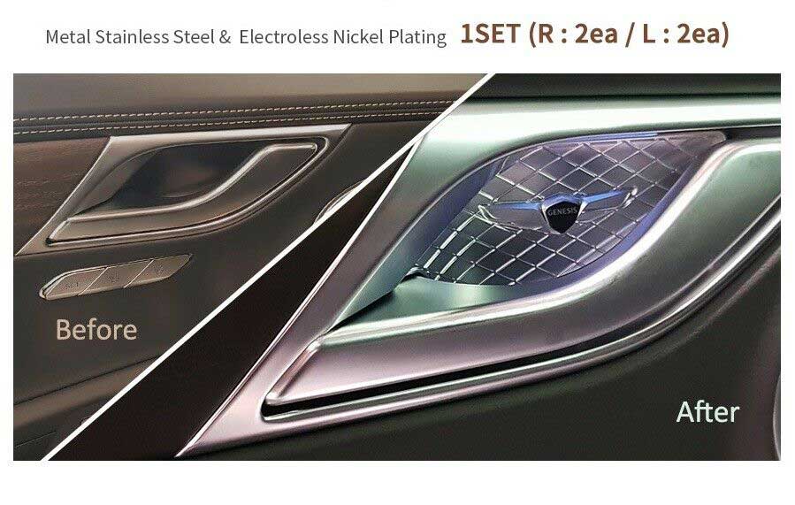 Designer Door Handle Catch Plate Set (4pcs) For 2015+ Genesis Sedan, G70, G80, GV70, GV80