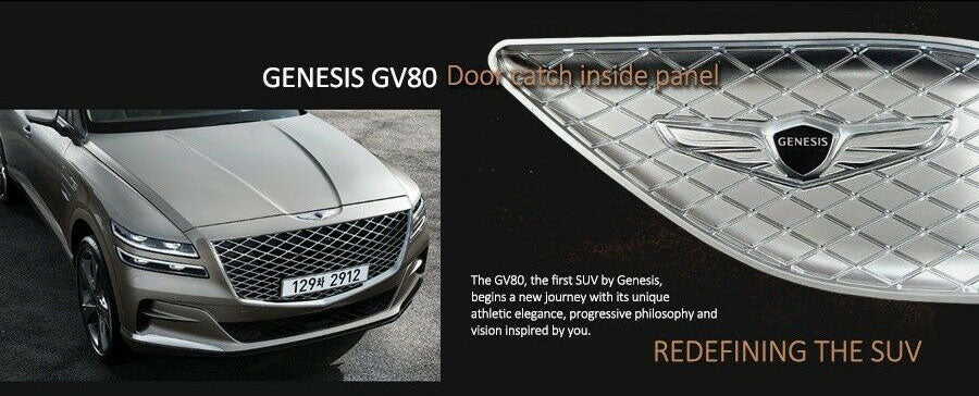 Designer Door Handle Catch Plate Set (4pcs) For 2015+ Genesis Sedan, G70, G80, GV70, GV80