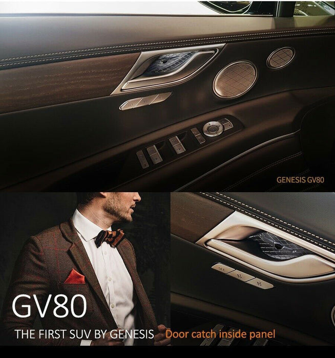 Designer Door Handle Catch Plate Set (4pcs) For 2015+ Genesis Sedan, G70, G80, GV70, GV80