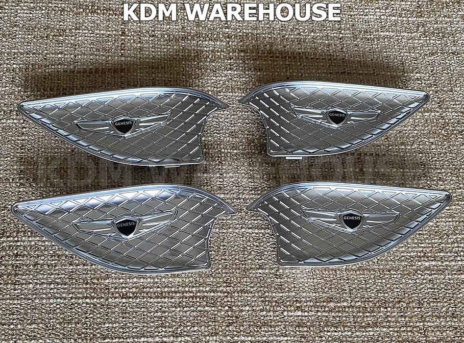 Designer Door Handle Catch Plate Set (4pcs) For 2015+ Genesis Sedan, G70, G80, GV70, GV80