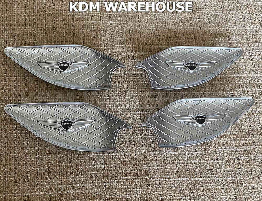 Designer Door Handle Catch Plate Set (4pcs) For 2015+ Genesis Sedan, G70, G80, GV70, GV80