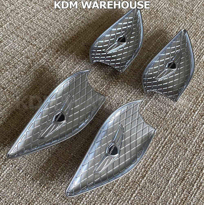 Designer Door Handle Catch Plate Set (4pcs) For 2015+ Genesis Sedan, G70, G80, GV70, GV80