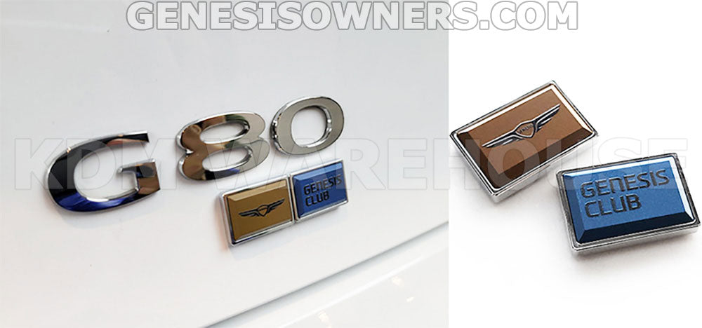 Genesis Club Trunk or Fender Badge Emblem Set