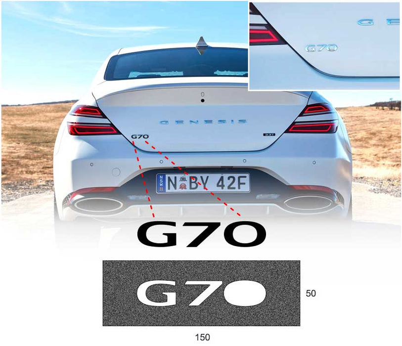 Black Genesis Text Badge Emblems G70, G80, GV70, GV80