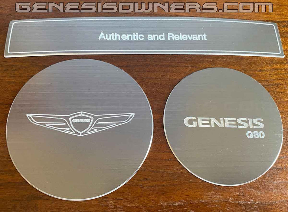 Genesis Aluminum Console Cup Holder 3 Piece Set