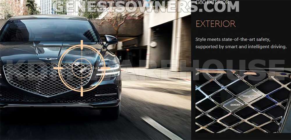 2021+ Genesis G80 Grille Badge Emblem Set