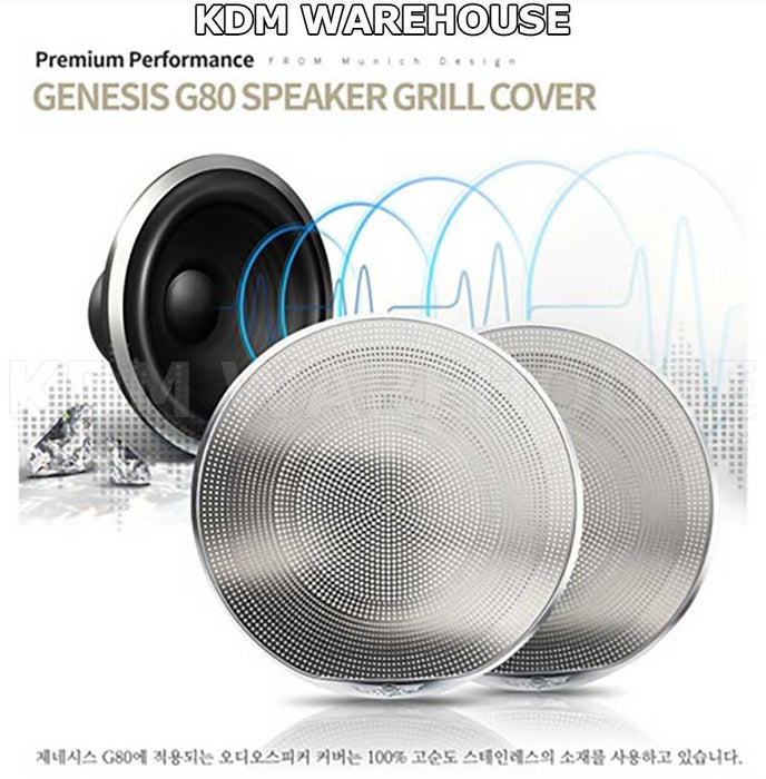 Burmester Style Stainless Steel Genesis Door Speaker Covers for 2021+ G80
