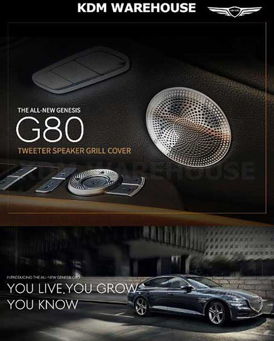 Burmester Style Stainless Steel Genesis Door Speaker Covers for 2021+ G80