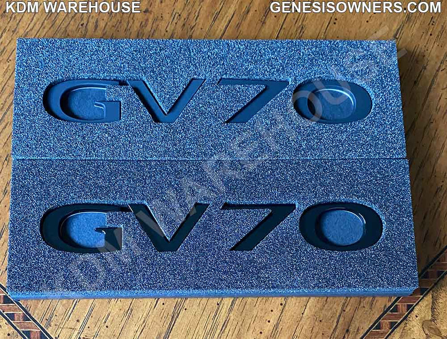 Black Genesis Text Badge Emblems G70, G80, GV70, GV80