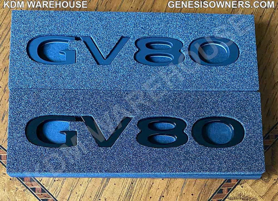 Black Genesis Text Badge Emblems G70, G80, GV70, GV80