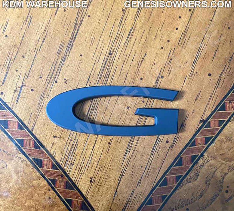 Black Genesis Text Badge Emblems G70, G80, GV70, GV80