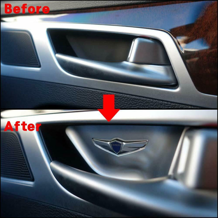 Designer Door Handle Catch Plate Set (4pcs) For 2015+ Genesis Sedan, G70, G80, GV70, GV80
