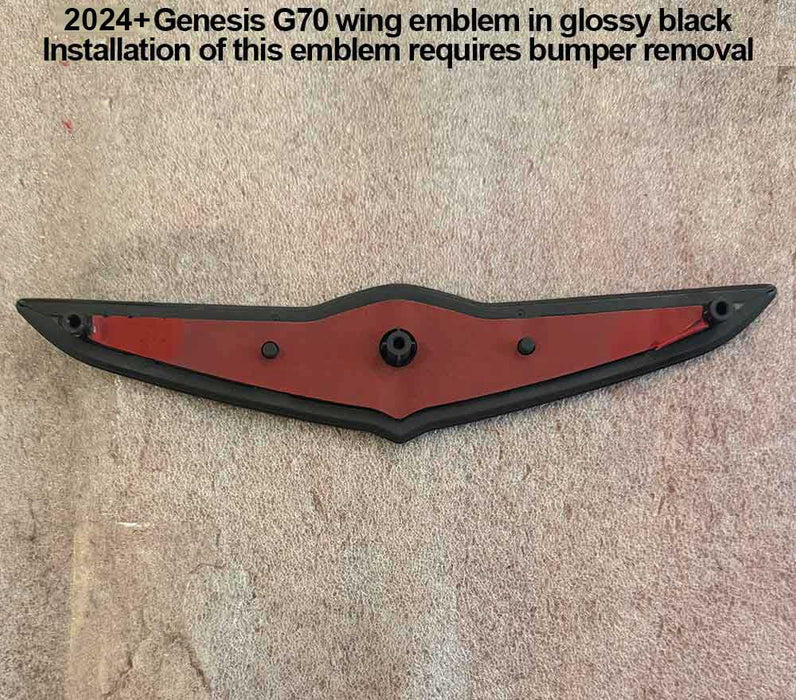 Glossy Black or Carbon Fiber Style Genesis Wing Badges and Emblems (All Generations)