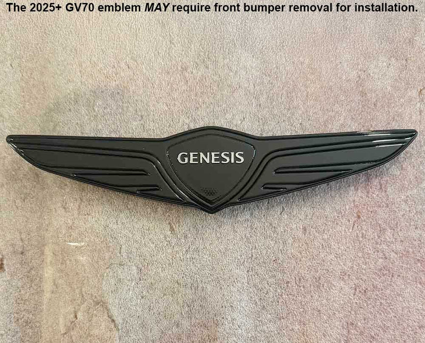 Glossy Black or Carbon Fiber Style Genesis Wing Badges and Emblems (All Generations)