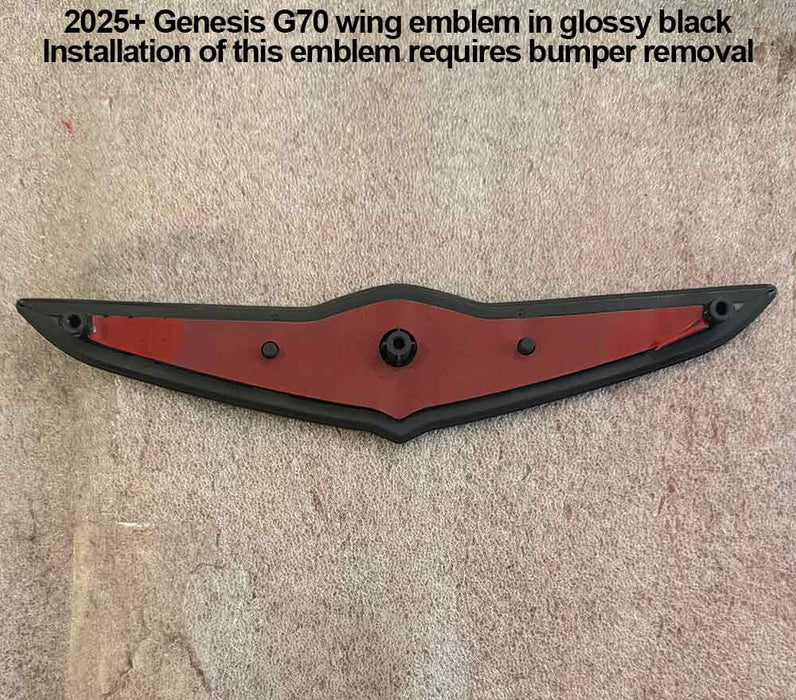 Glossy Black or Carbon Fiber Style Genesis Wing Badges and Emblems (All Generations)