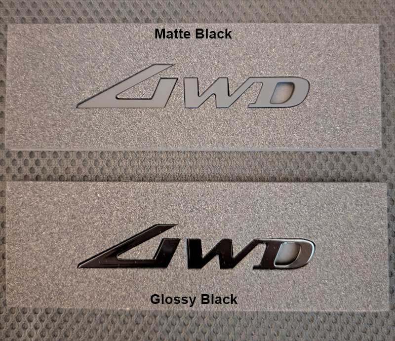 New Style AWD emblem in black