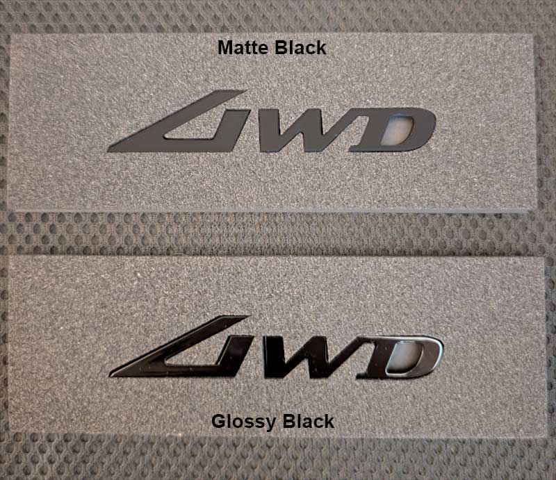 New Style AWD emblem in black