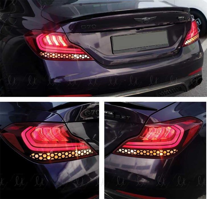 Tail Light Honeycomb Decal Set for 2018-2021 Genesis G70