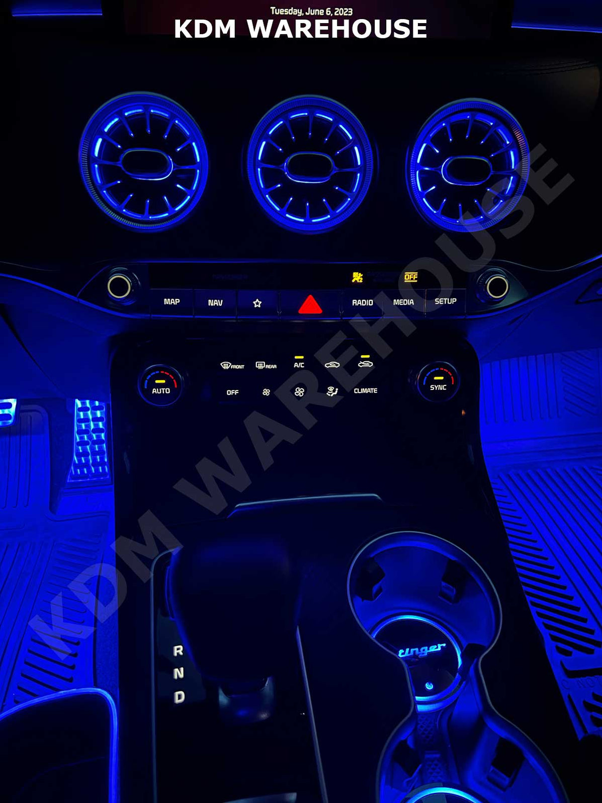 LED Ambient Air Vents Kit RGB Multiple Colors for Kia Stinger — KDM