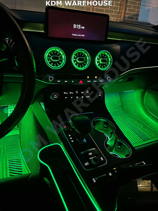 LED Ambient Air Vents Kit RGB Multiple Colors for Kia Stinger