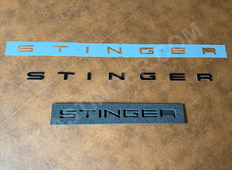 Alternative lettering that can be used on a Stinger