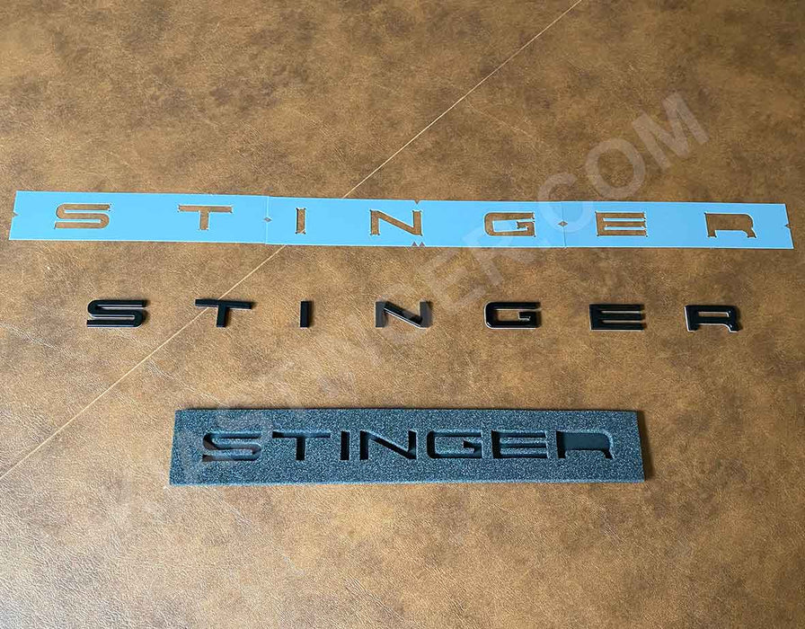 Alternative lettering that can be used on a Stinger