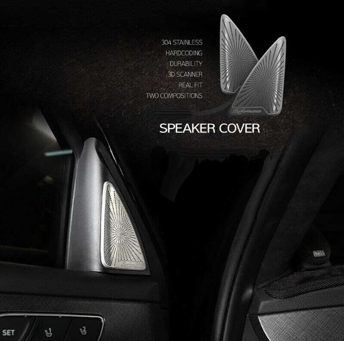 Burmester Style Stainless Steel Palisade Door Speaker Covers