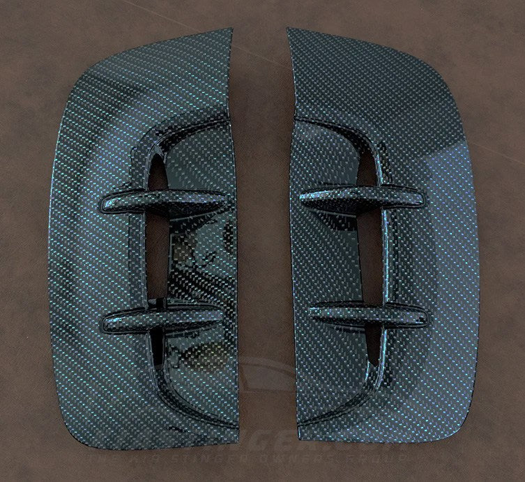 Factory Fender Vent Set in Carbon Fiber Style or Glossy Black for 2018-2023 Kia Stinger