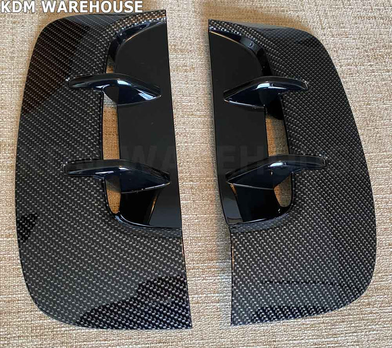 Factory Fender Vent Set in Carbon Fiber Style or Glossy Black for 2018-2023 Kia Stinger