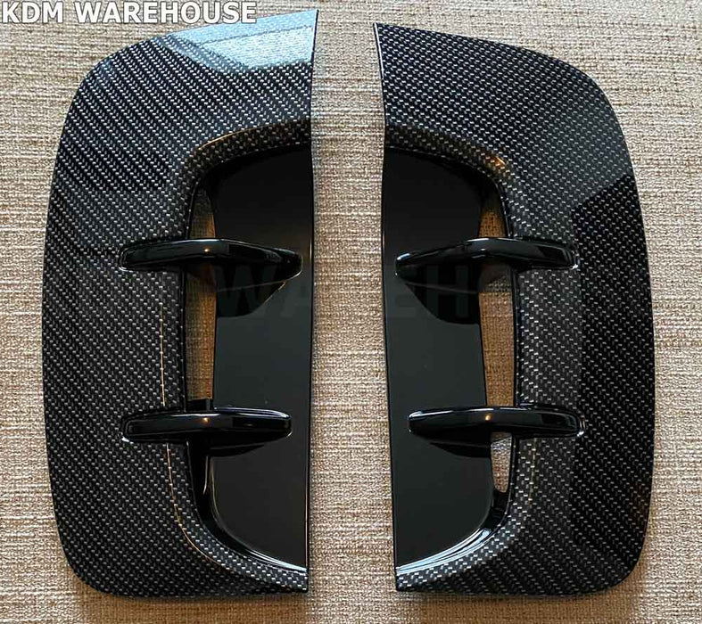 Factory Fender Vent Set in Carbon Fiber Style or Glossy Black for 2018-2023 Kia Stinger