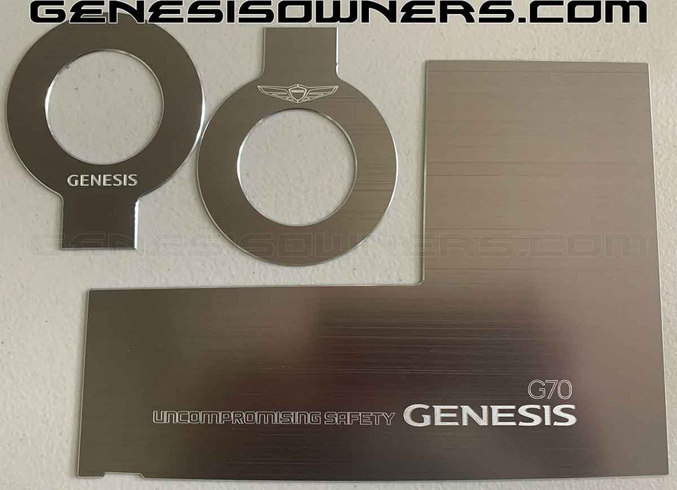 Genesis Aluminum Console Cup Holder 3 Piece Set