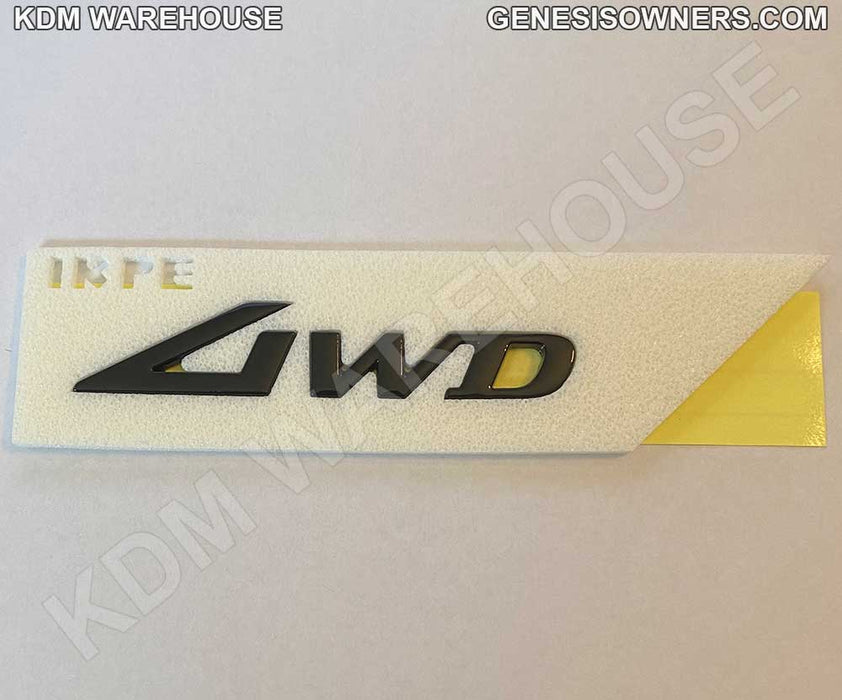 New Genesis AWD emblem in black