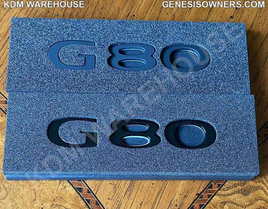 Black Genesis Text Badge Emblems G70, G80, GV70, GV80
