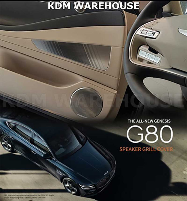 Burmester Style Stainless Steel Genesis Door Speaker Covers for 2021+ G80