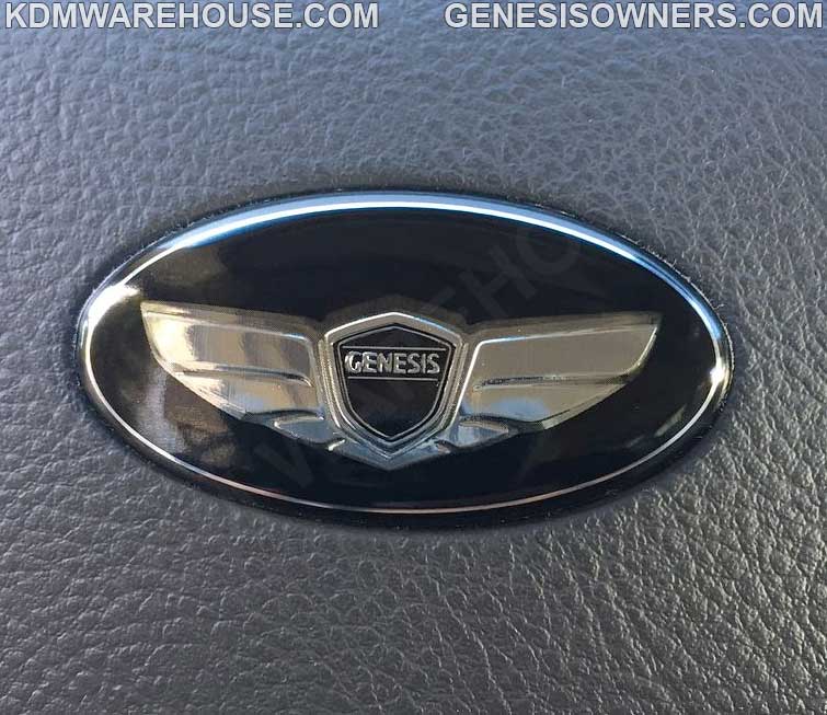 Steering Wheel Emblem Overlay for Genesis Coupe and Sedan