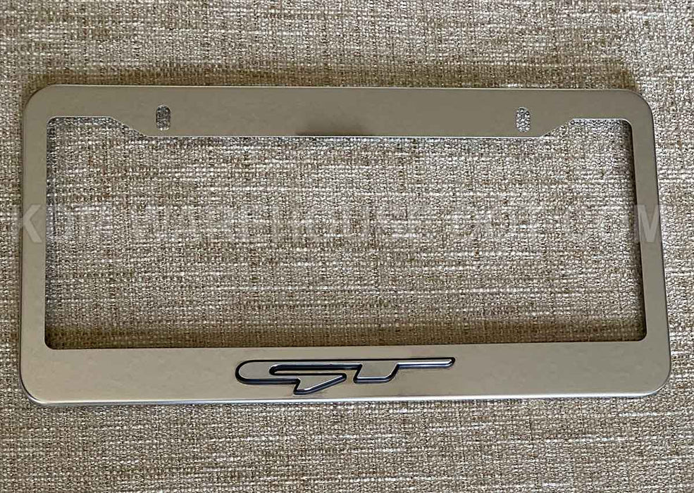 GT License Plate Frame in Stainless Steel
