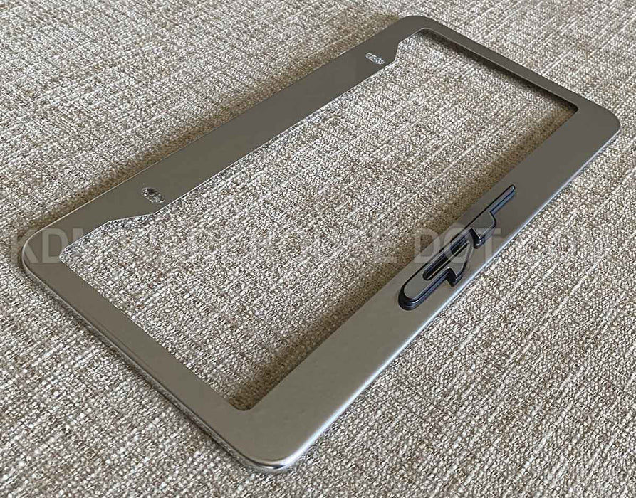 GT License Plate Frame in Stainless Steel