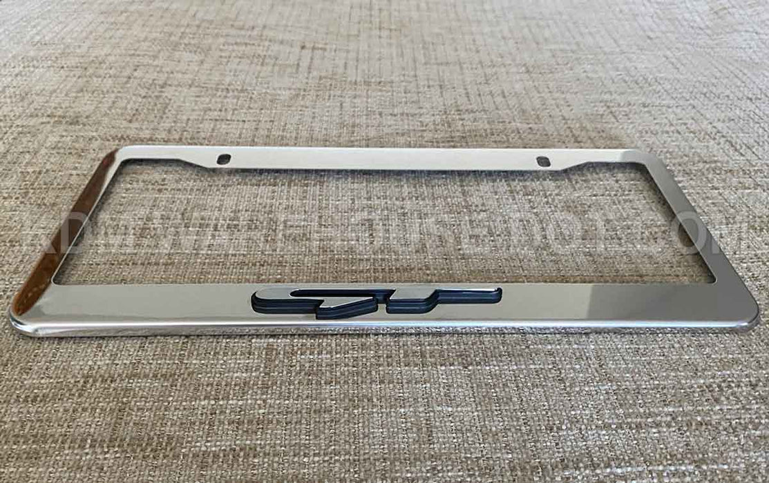 GT License Plate Frame in Stainless Steel