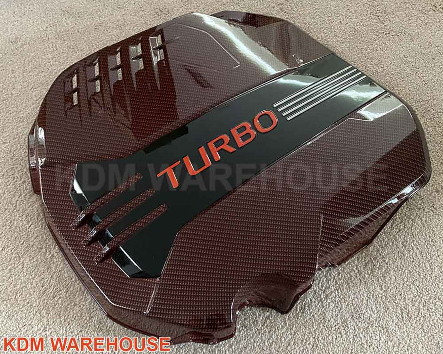 Factory OEM Engine Cover in Carbon Fiber Style for 3.3TT Kia Stinger and Genesis G70
